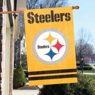 Pittsburgh Steelers Gold Applique Banner Flag