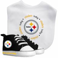 Pittsburgh Steelers Infant Bib & Shoes Gift Set