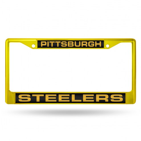 Pittsburgh Steelers Laser Colored Chrome License Plate Frame