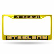 Pittsburgh Steelers Laser Colored Chrome License Plate Frame