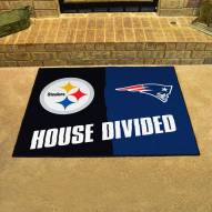 Pittsburgh Steelers/New England Patriots House Divided Mat