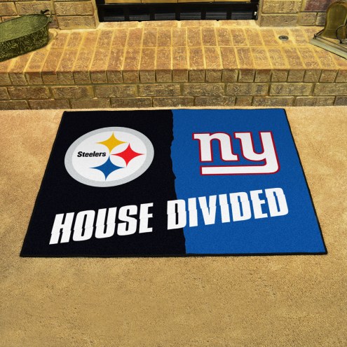 Pittsburgh Steelers/New York Giants House Divided Mat