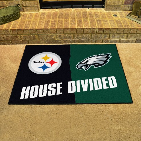 Pittsburgh Steelers/Philadelphia Eagles House Divided Mat