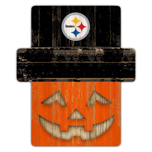 Pittsburgh Steelers Pumpkin Cutout with Stake