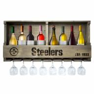 Pittsburgh Steelers Reclaimed Wood Bar Shelf