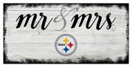 Pittsburgh Steelers Script Mr. & Mrs. Sign