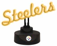 Pittsburgh Steelers Script Neon Desk Lamp