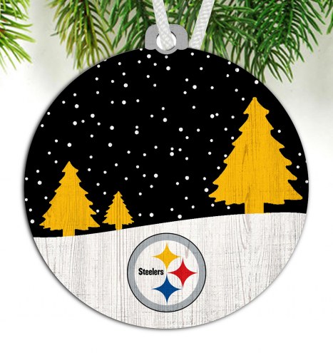 Pittsburgh Steelers Snow Scene Ornament
