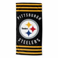Pittsburgh Steelers Stripes Beach Towel