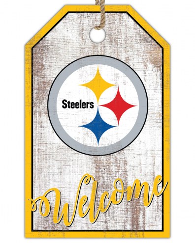 Pittsburgh Steelers Welcome Team Tag 11&quot; x 19&quot; Sign
