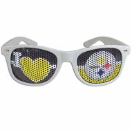 Pittsburgh Steelers White I Heart Game Day Shades