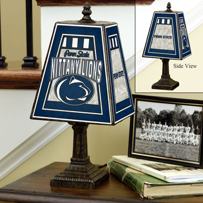 Penn State Nittany Lions NCAA Hand-Painted Art Glass Table Lamp