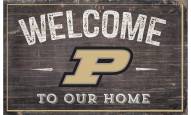 Purdue Boilermakers 11" x 19" Welcome to Our Home Sign