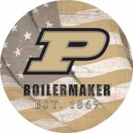 Purdue Boilermakers 12" Team Color Flag Circle Sign