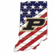 Purdue Boilermakers 12" USA State Cutout Sign