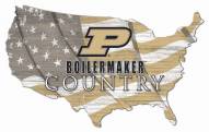 Purdue Boilermakers 15" USA Flag Cutout Sign