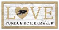 Purdue Boilermakers 6" x 12" Love Sign