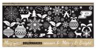 Purdue Boilermakers 6" x 12" Merry & Bright Sign