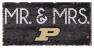 Purdue Boilermakers 6" x 12" Mr. & Mrs. Sign