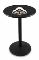 Purdue Boilermakers Black Wrinkle Bar Table with Round Base