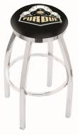 Purdue Boilermakers Chrome Swivel Bar Stool with Accent Ring