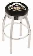 Purdue Boilermakers Chrome Swivel Barstool with Ribbed Accent Ring