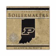 Purdue Boilermakers Coordinates 10" x 10" Sign