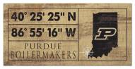 Purdue Boilermakers Horizontal Coordinate 6" x 12" Sign