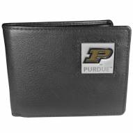 Purdue Boilermakers Leather Bi-fold Wallet in Gift Box