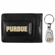 Purdue Boilermakers Leather Cash & Cardholder & Steel Key Chain