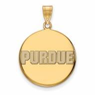Purdue Boilermakers Sterling Silver Gold Plated Large Pendant