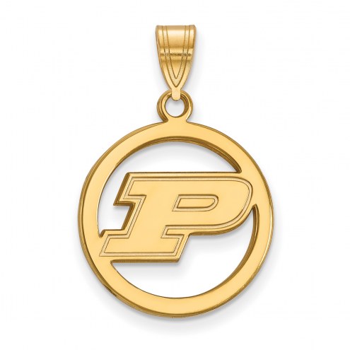 Purdue Boilermakers Sterling Silver Gold Plated Medium Pendant