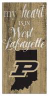 Purdue Boilermakers My Heart State 6" x 12" Sign