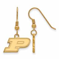 Purdue Boilermakers NCAA Sterling Silver Gold Plated Extra Small Dangle Earrings