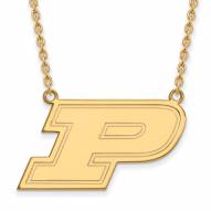 Purdue Boilermakers NCAA Sterling Silver Gold Plated Large Pendant Necklace