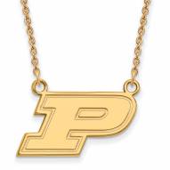 Purdue Boilermakers NCAA Sterling Silver Gold Plated Small Pendant Necklace
