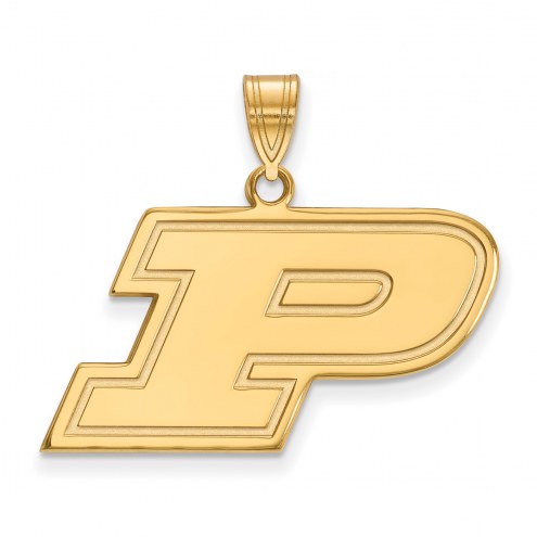 Purdue Boilermakers NCAA Sterling Silver Gold Plated Medium Pendant