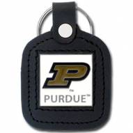 Purdue Boilermakers Square Leather Key Chain