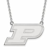 Purdue Boilermakers Sterling Silver Large Pendant Necklace