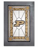 Purdue Boilermakers Stained Glass with Frame