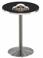 Purdue Boilermakers Stainless Steel Bar Table with Round Base
