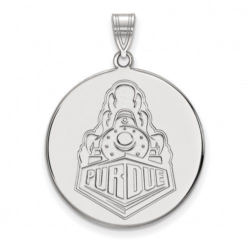 Purdue Boilermakers Sterling Silver Extra Large Disc Pendant