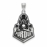 Purdue Boilermakers Sterling Silver Extra Large Enameled Pendant
