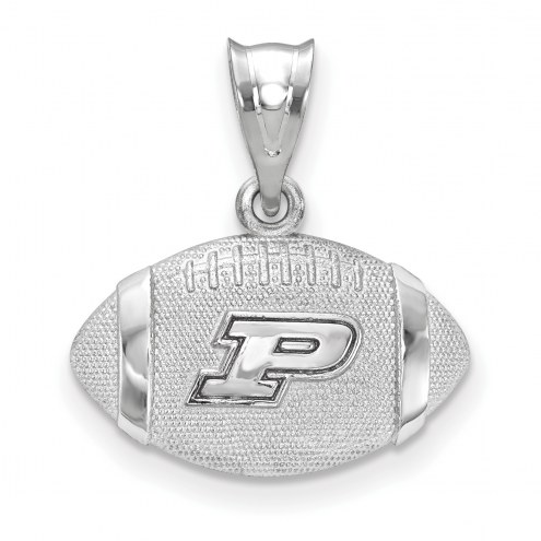 Purdue Boilermakers Sterling Silver Football with Logo Pendant
