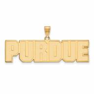 Purdue Boilermakers Sterling Silver Gold Plated Large Pendant