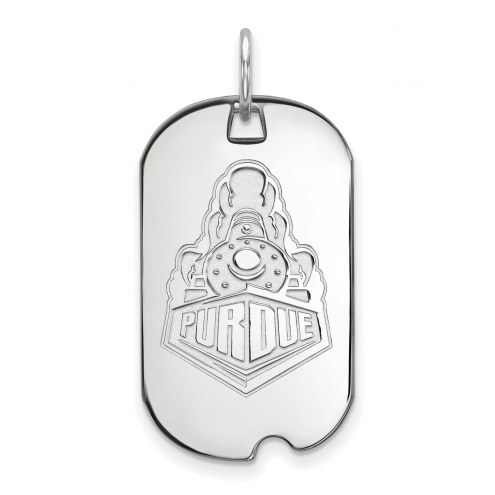 Purdue Boilermakers Sterling Silver Small Dog Tag