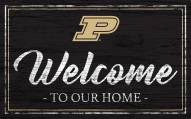 Purdue Boilermakers Team Color Welcome Sign