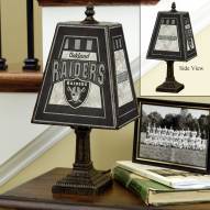 Las Vegas Raiders NFL Hand-Painted Art Glass Table Lamp