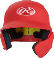 Rawlings Mach Junior 1 Tone Left Flap Baseball Batting Helmet - Right Handed Batter