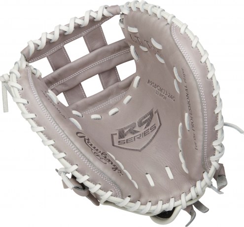 Rawlings R9 33&quot; Pull-Strap Back Fastpitch Softball Catcher's Mitt - Right Hand Throw